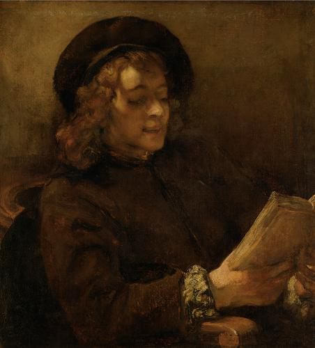 REMBRANDT Harmenszoon van Rijn Titus van Rijn, reading